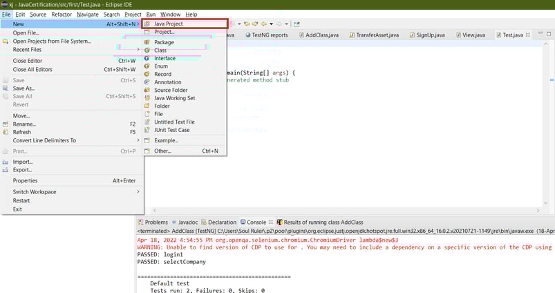 selenium framework for windows